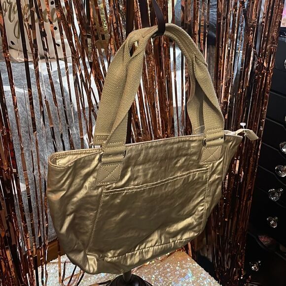 Kipling sugar metallic shopper tote handbag/small medium - Picture 5 of 9